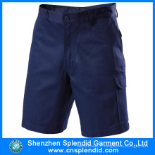 Vente chaude coton Drill bleu marine Work Cargo Shorts